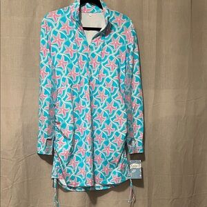 Lulu-B Pink and Blue Starfish Dress